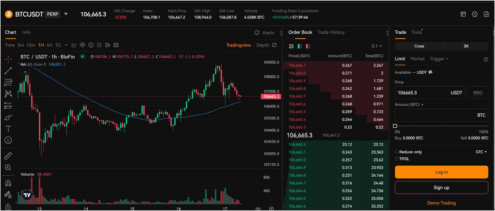 Blofin exchange futures trading